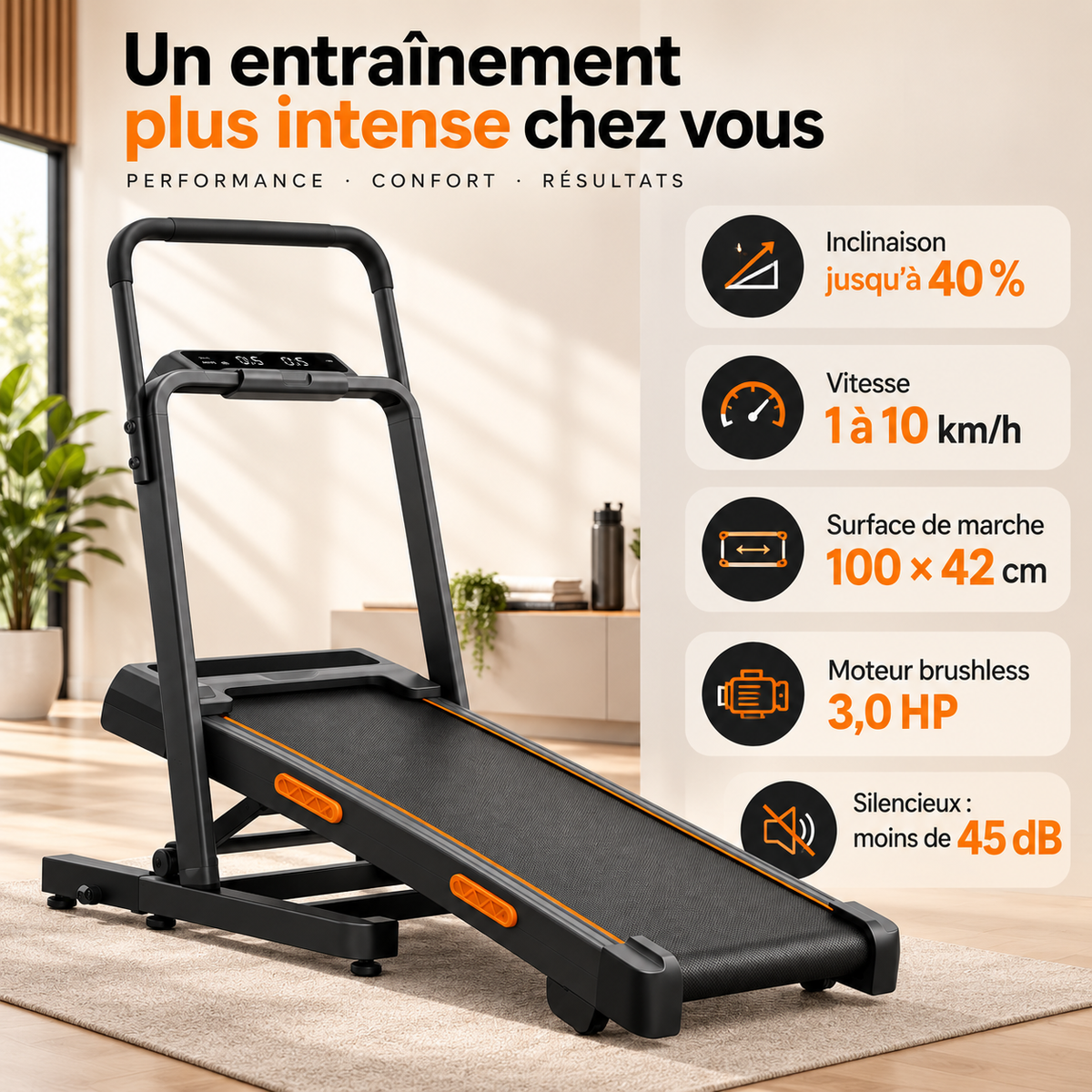 Tapis de marche avec pente| Montapisdemarche
