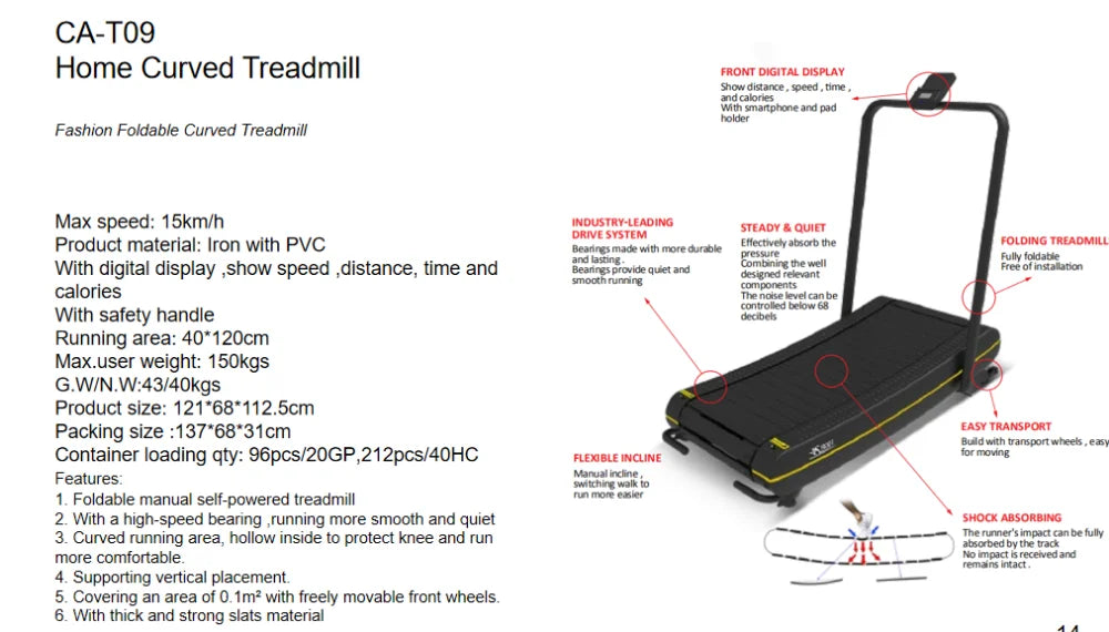 Tapis de marche sans moteur