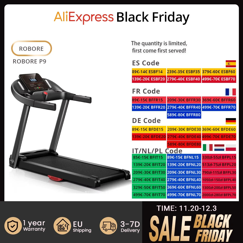 Tapis de marche electrique pliable