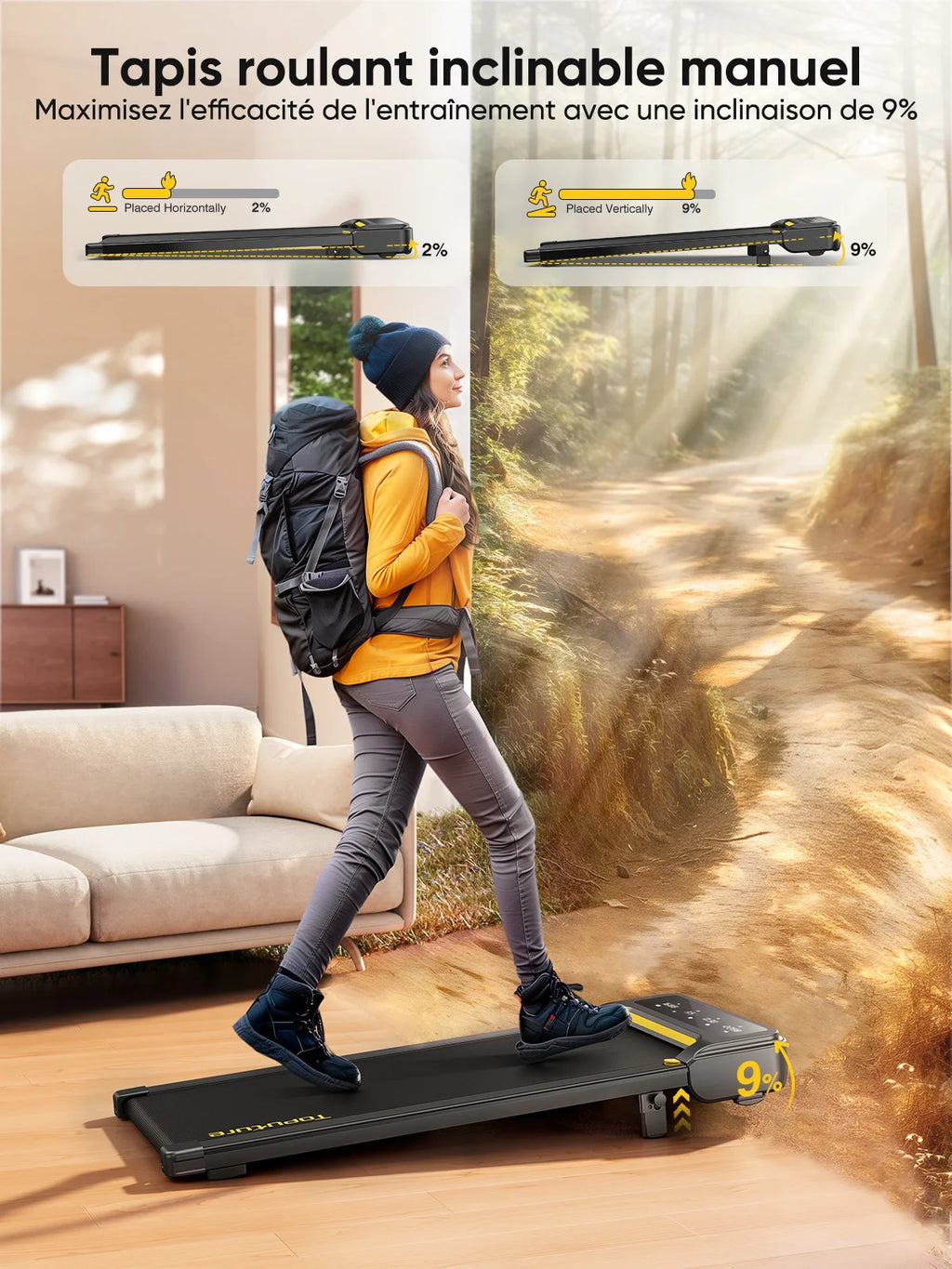 Tapis de marche bureau debout