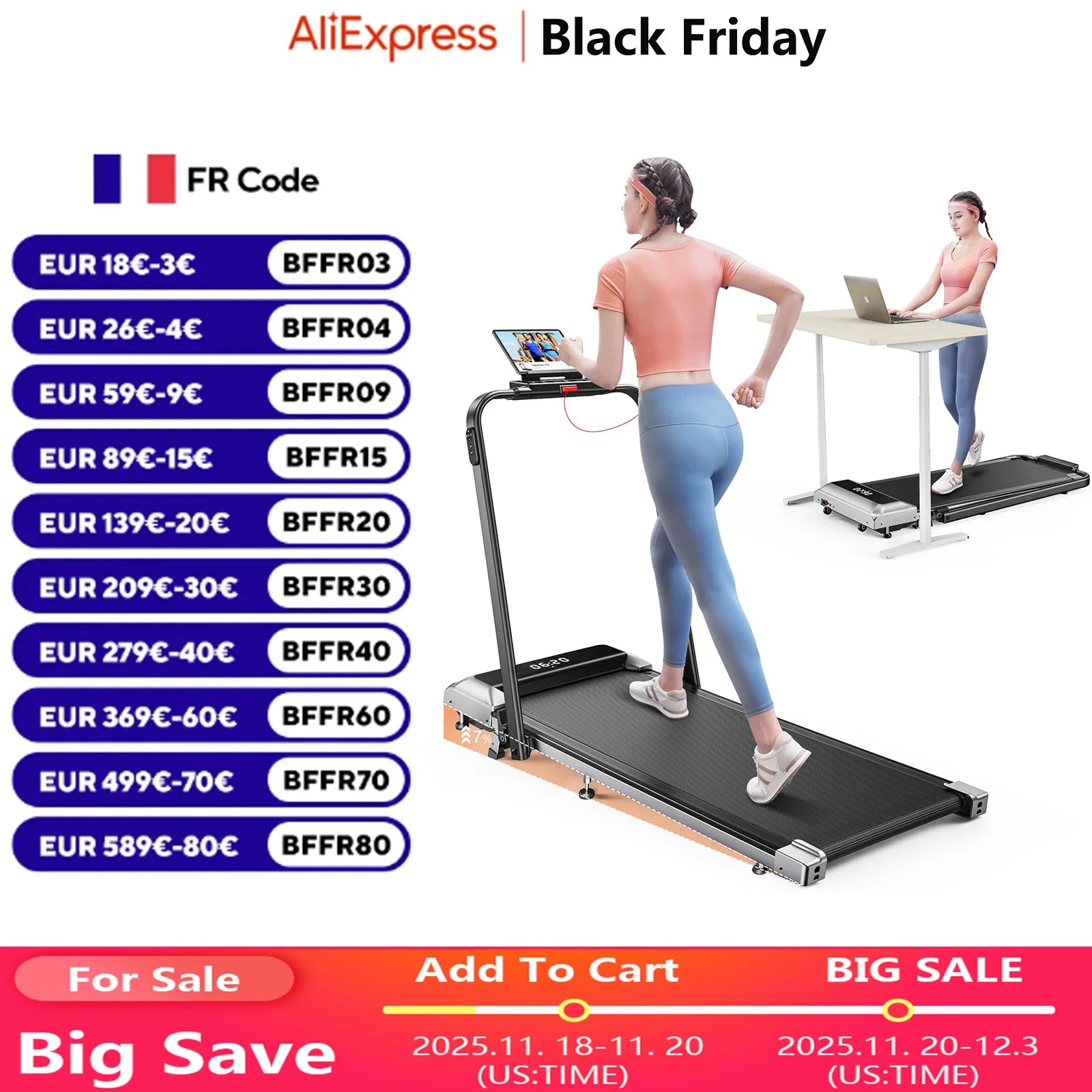 Tapis de marche pliant